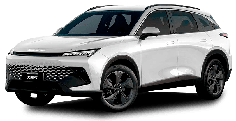 BAIC X55 в цвете Белый металлик